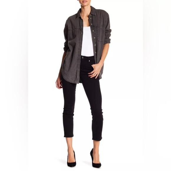 7 for all mankind kimmie crop contour waist skinny size 26 - Picture 1 of 16